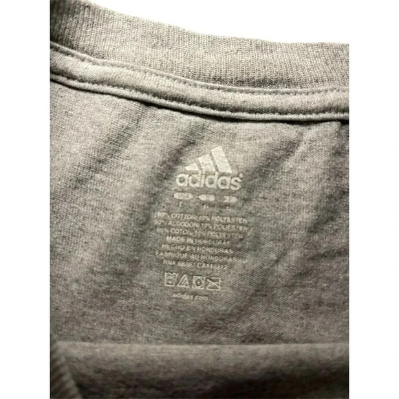 Adidas Kansas Jayhawks Men's Gray Graphic T-Shirt Size L Long Sleeve - Picture 4 of 6